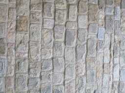 The wall of All Saints' Church, Durham Road, Lanchester © DCC 2016